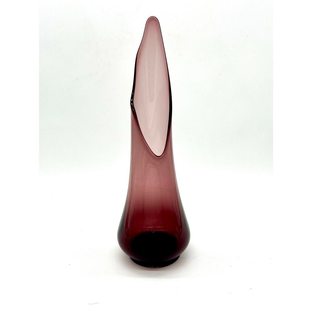 Vase - LE Smith Amethyst Fat Bottom Smoothie - Great Mouth - 16.5"H